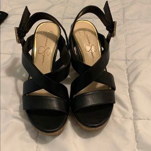 Jessica Simpson Black wedges